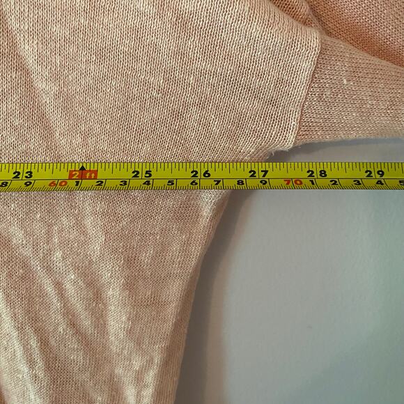 Eileen Fisher Women's Medium Light Pink 100% Linen Lightweight Crewneck Sweater - Picture 7 of 8